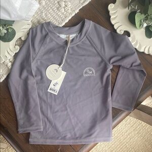 Quincy Mae Kids Swim Rashguard - Gray
